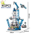 452-piece brick rocket on a launch stand